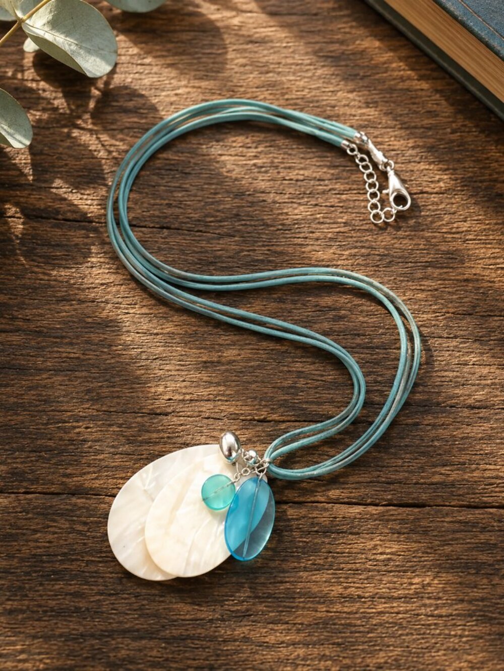 Turquoise Shell Pendant Necklace